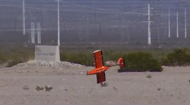 Uroczystość rozpoczęcia próbnych lotów dronów w Newadzie zwieńczona kraksą.